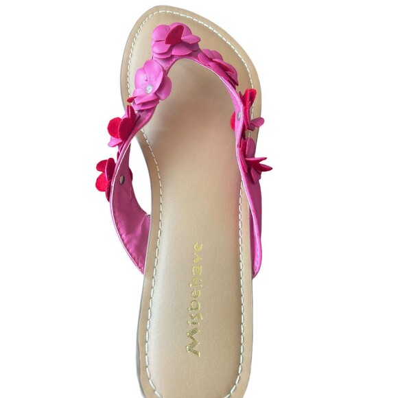 Misbehave Cesare 11 Fuchsia Flower Sandals Size 9 rhinestone fairy whimsical sum - Picture 7 of 11